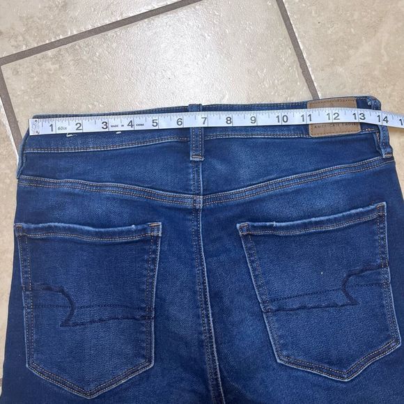 American Eagle Ne(x)t Level Ripped Curvy High-Waisted Jegging Crop Size 10 - Picture 9 of 9